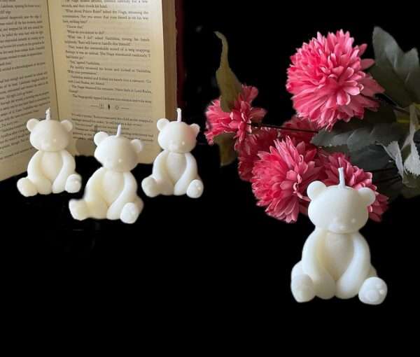 Eternal Candles® - Natural Soy Wax Cute Teddy Carved Candles | Set of 2 |