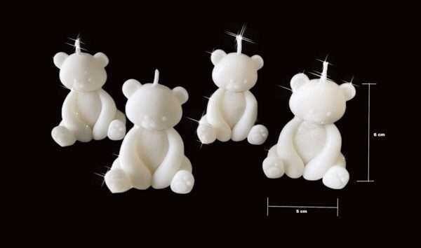 Eternal Candles® - Natural Soy Wax Cute Teddy Carved Candles | Set of 2 | - Image 2